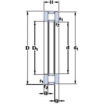 530 mm x 710 mm x 30 mm  SKF 358060 المحامل الدوارة الاتجاه