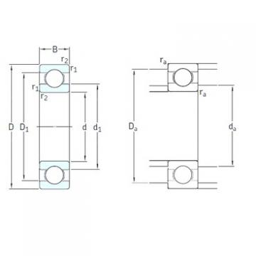 5 mm x 16 mm x 5 mm  SKF 625-2RZTN9/HC5C3WTF1 الكرات الأخدود العميق