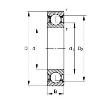 65 mm x 140 mm x 33 mm  FAG 6313-2Z الكرات الأخدود العميق