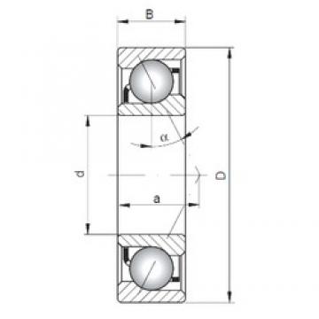 95 mm x 170 mm x 32 mm  ISO 7219 B الاتصال الكرات الزاوي