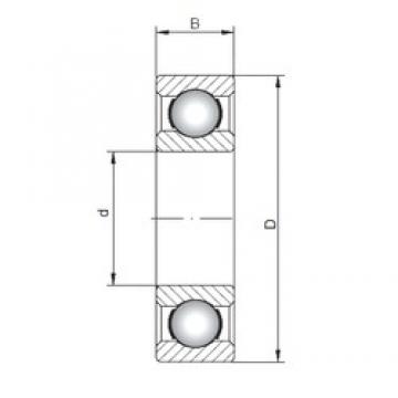 95 mm x 200 mm x 45 mm  ISO 6319 الكرات الأخدود العميق