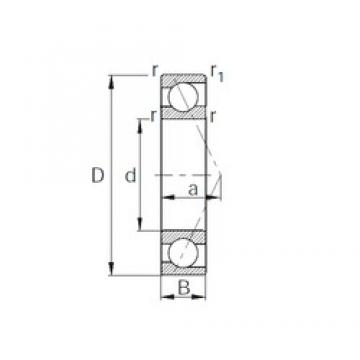 110 mm x 200 mm x 38 mm  CYSD 7222B الاتصال الكرات الزاوي