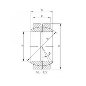 70 mm x 105 mm x 49 mm  ISO GE 070 ES-2RS محامل عادي