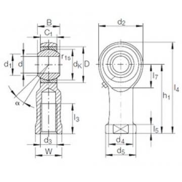 6 mm x 16 mm x 9 mm  INA GIKFL 6 PB محامل عادي