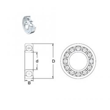 10 mm x 15 mm x 4 mm  ZEN S61700-2Z الكرات الأخدود العميق