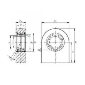 50 mm x 75 mm x 35 mm  INA GF 50 DO محامل عادي