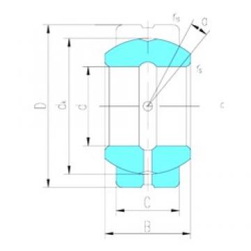 25,4 mm x 41,275 mm x 22,225 mm  LS GEZ25ES-2RS محامل عادي