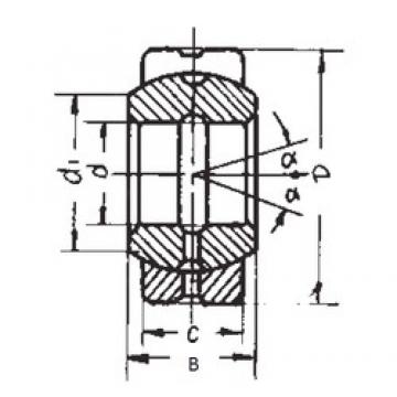 160 mm x 230 mm x 105 mm  FBJ GE160ES محامل عادي