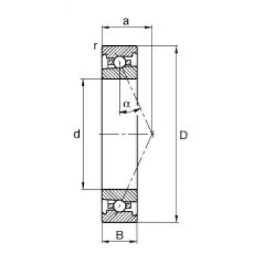 95 mm x 130 mm x 18 mm  FAG HS71919-E-T-P4S الاتصال الكرات الزاوي