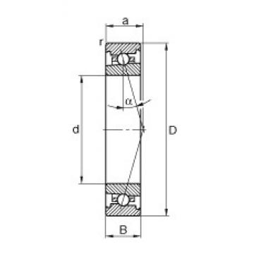 105 mm x 160 mm x 26 mm  FAG HS7021-C-T-P4S الاتصال الكرات الزاوي