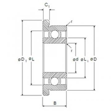 8 mm x 22 mm x 7 mm  NMB RF-2280 الكرات الأخدود العميق