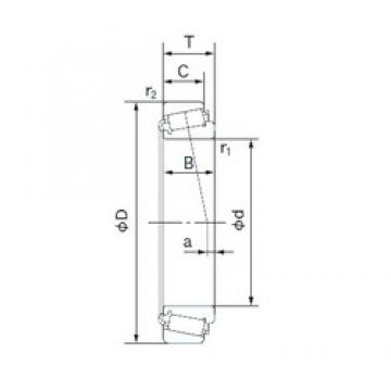 55 mm x 95 mm x 30 mm  NACHI E33111J تناقص الأسطوانة المحامل