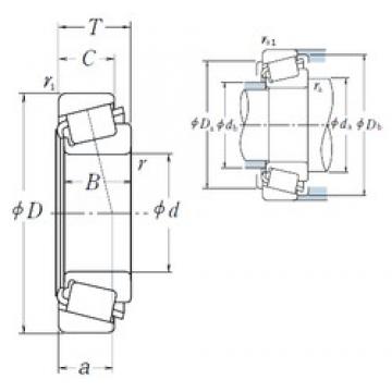 28,575 mm x 73,025 mm x 22,225 mm  NSK 02872/02820 تناقص الأسطوانة المحامل