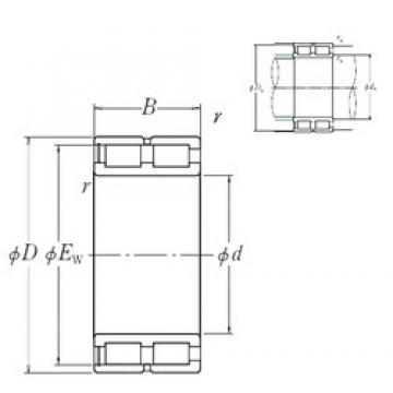 260 mm x 360 mm x 100 mm  NSK NNCF4952V محامل أسطوانية