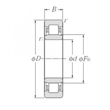 50 mm x 90 mm x 20 mm  NTN NU210E محامل أسطوانية