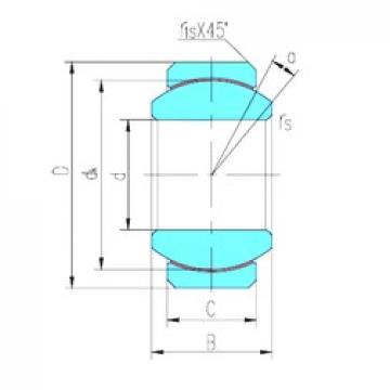 7,94 mm x 19,05 mm x 9,53 mm  LS GEFZ7T محامل عادي