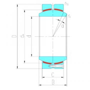 110 mm x 160 mm x 78 mm  LS GEH110HC محامل عادي