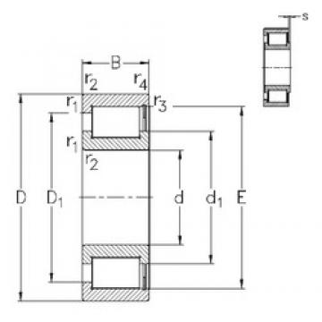 40 mm x 62 mm x 14 mm  NKE NCF2908-V محامل أسطوانية