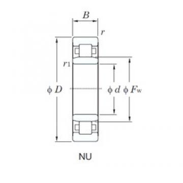 105 mm x 160 mm x 26 mm  KOYO NU1021 محامل أسطوانية