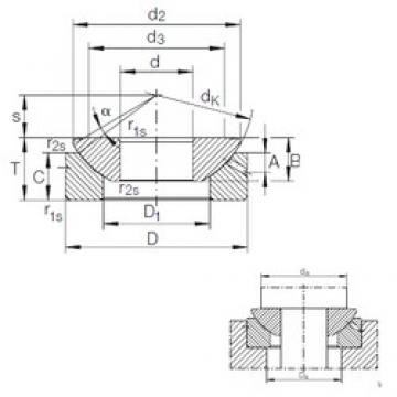 70 mm x 160 mm x 40 mm  INA GE 70 AX محامل عادي