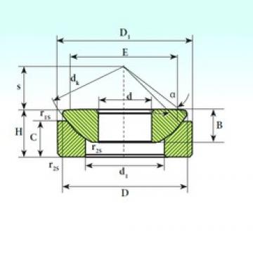 25 mm x 57,5 mm x 16,5 mm  ISB GX 25 CP محامل عادي