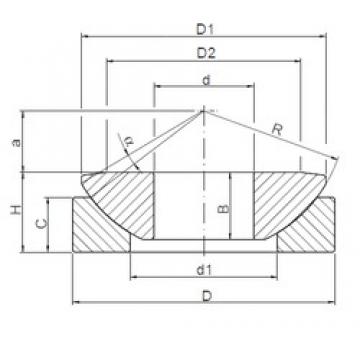 140 mm x 260 mm x 61 mm  ISO GE140AW محامل عادي