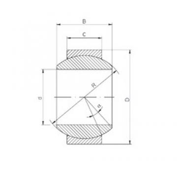 8 mm x 19 mm x 11 mm  ISO GE8FO محامل عادي