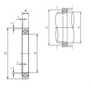 180 mm x 206 mm x 13 mm  IKO CRBS 18013 A UU المحامل الدوارة الاتجاه