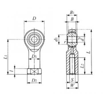 25,400 / mm x 69,85 / mm x 25,40 / mm  IKO PHSB 16 محامل عادي