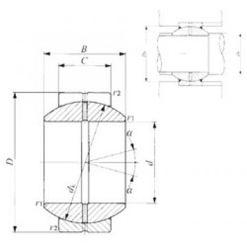 160 mm x 260 mm x 135 mm  IKO GE 160GS محامل عادي