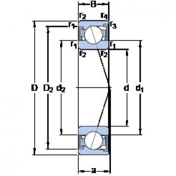 50 mm x 90 mm x 20 mm  SKF S7210 ACD/P4A الاتصال الكرات الزاوي