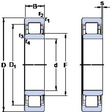 130 mm x 230 mm x 64 mm  SKF NU 2226 ECML فحوى الكرات