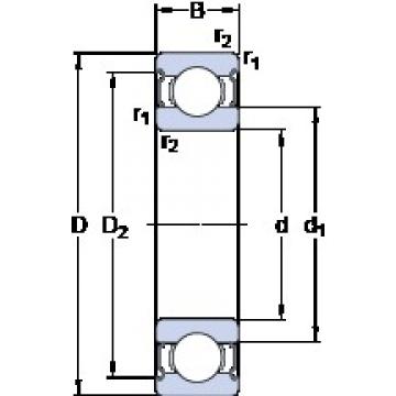 50 mm x 80 mm x 16 mm  SKF 6010-2Z الكرات الأخدود العميق