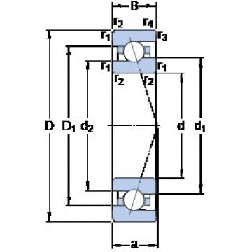 110 mm x 170 mm x 28 mm  SKF 7022 CE/P4A الاتصال الكرات الزاوي