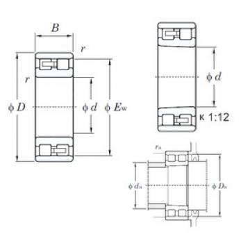 220 mm x 340 mm x 90 mm  KOYO NN3044K محامل أسطوانية